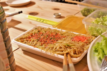 The young lady loved our local yakisoba. It’s her favorite!